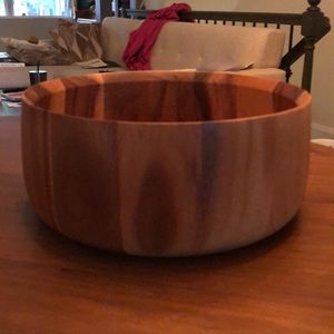 Large wooden salad or fruit bowl